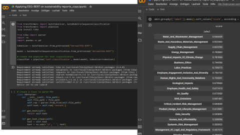 Interface des BERT-Modells