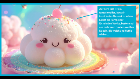 Bilder werden durch das VLM KI-Modell automatisch beschrieben