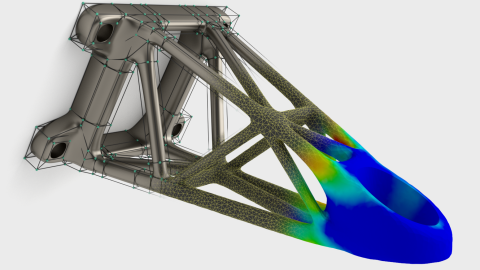 GPU-basierte Struktursimulation für Einzelbauteile oder automatische OPtimerung von Topologie oder Form.