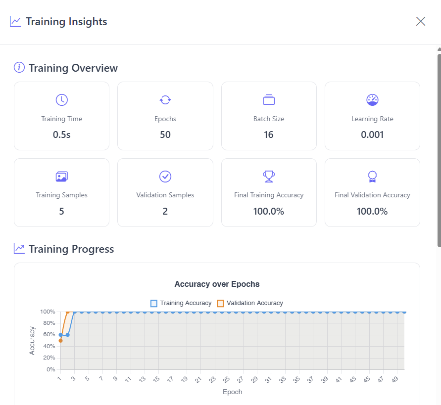 Teachable Machine Trainung Insights 