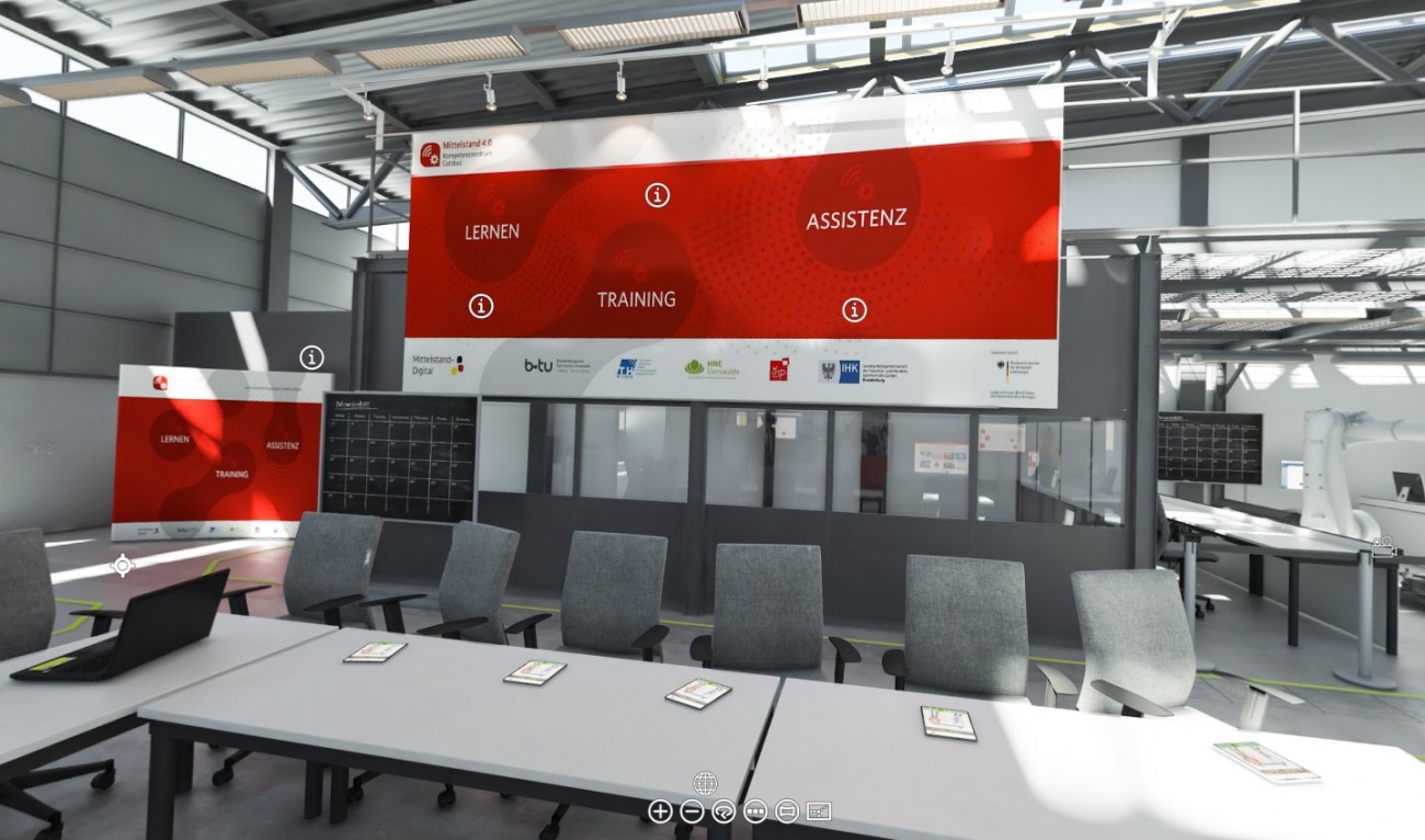 Virtuelle Zwilling der Lernfabrik am Standort Cottbus