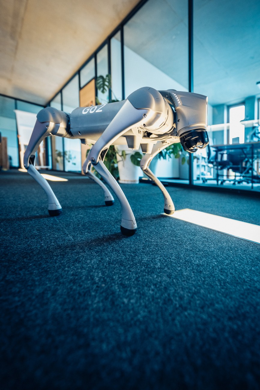 Der Roboter Hund im Profil. © münsterLAND.digital