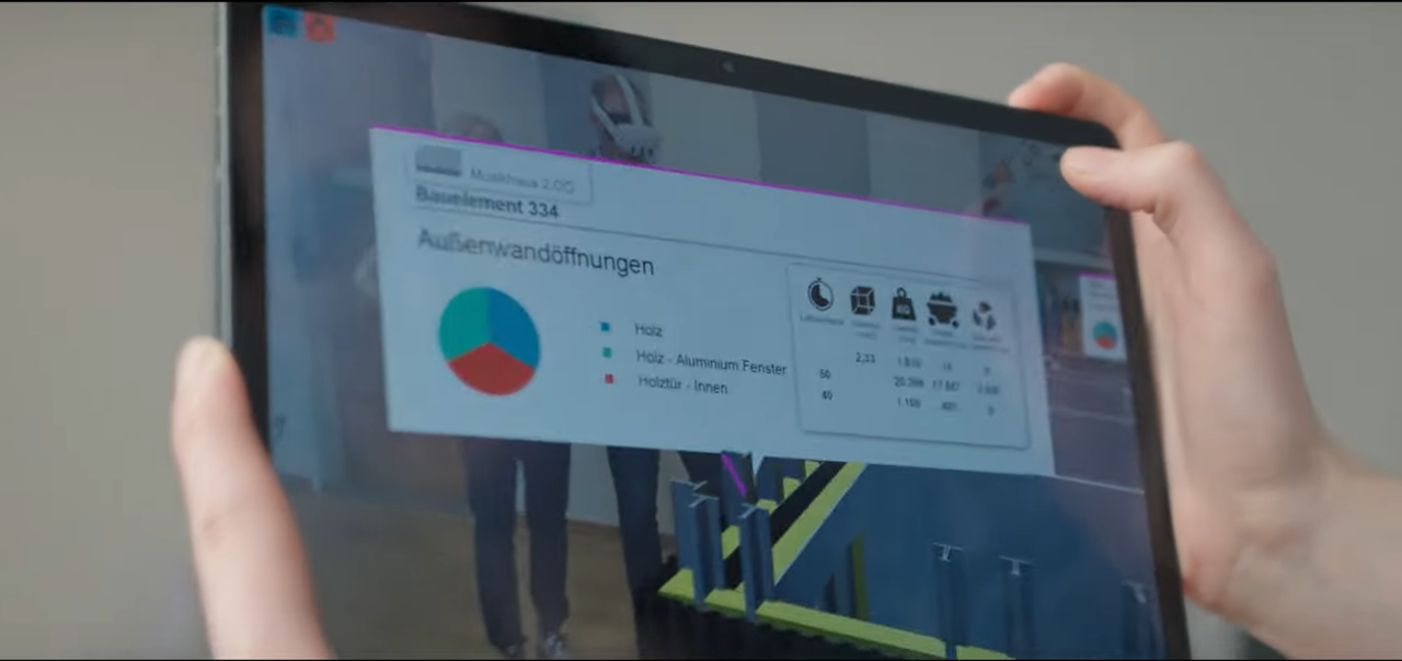 Der Demonstrator liefert Nachhaltigkeitsdaten und 3D-Modelle.