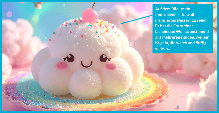 Bilder werden durch das VLM KI-Modell automatisch beschrieben