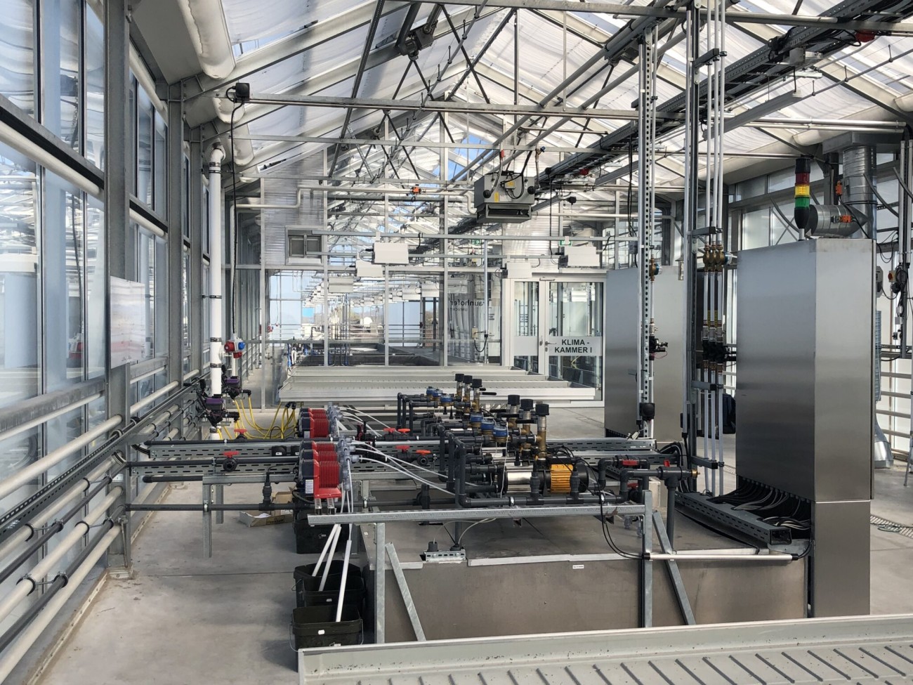 Funktionsraum des Dachgewächshauses