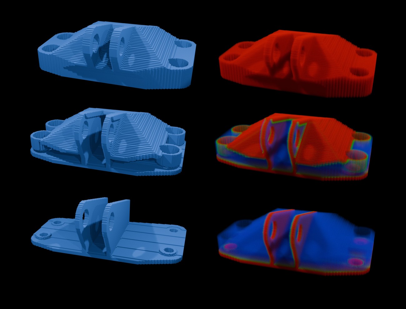 •	Effiziente Algorithmen beschleunigen und reduzieren somit die Gesamtlaufzeit der Topologieoptimierung für das Bauteil