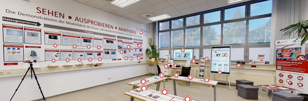 Der virtuelle Showroom der Modellfabrik 3D-Druck an der Ernst-Abbe-Hochschule Jena